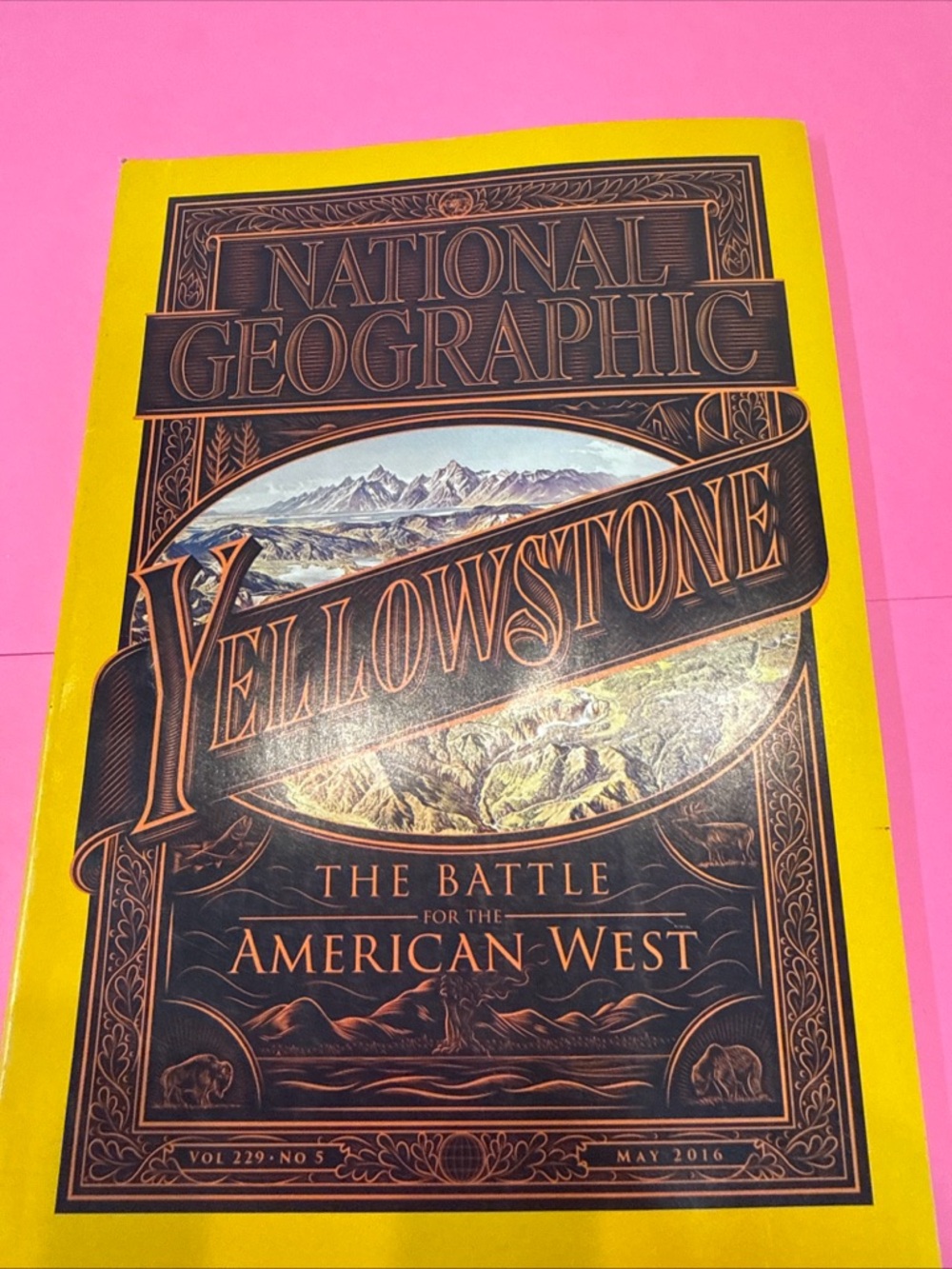 National Geographic May 2016 Yellowstone Vol 229 Magazine Wildlife Nature